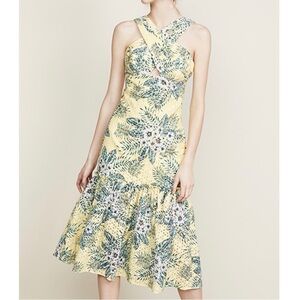 BB Dakota Midi Dress in Floral Yellow